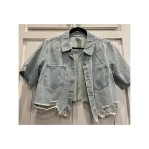 NWT NoBo  Cropped Jean shirt or jacket JR 11-13